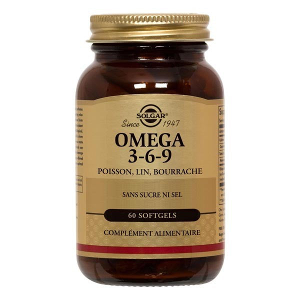 Solgar Omega 3-6-9 Fish, Flax, Borage, 60 Softgels